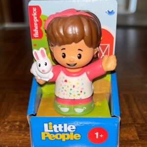 New Fisher Price Little People MIA HISPANIC GIRL Pink Bow w/ BABY BUNNY Easter